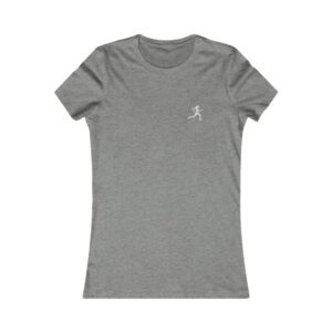 Women's Fitted Short Sleeve Tee: Runner Girl Icon