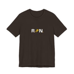 Running Tee — 'RUN' Runner Graphic Short Sleeve T‑Shirt