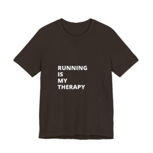 Unisex Jersey Short Sleeve Tee: Running Is My Therapy